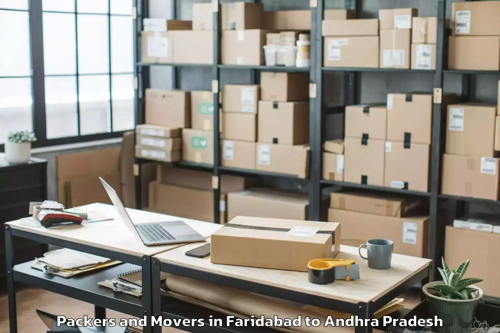 Trusted Faridabad to Tadikonda Packers And Movers